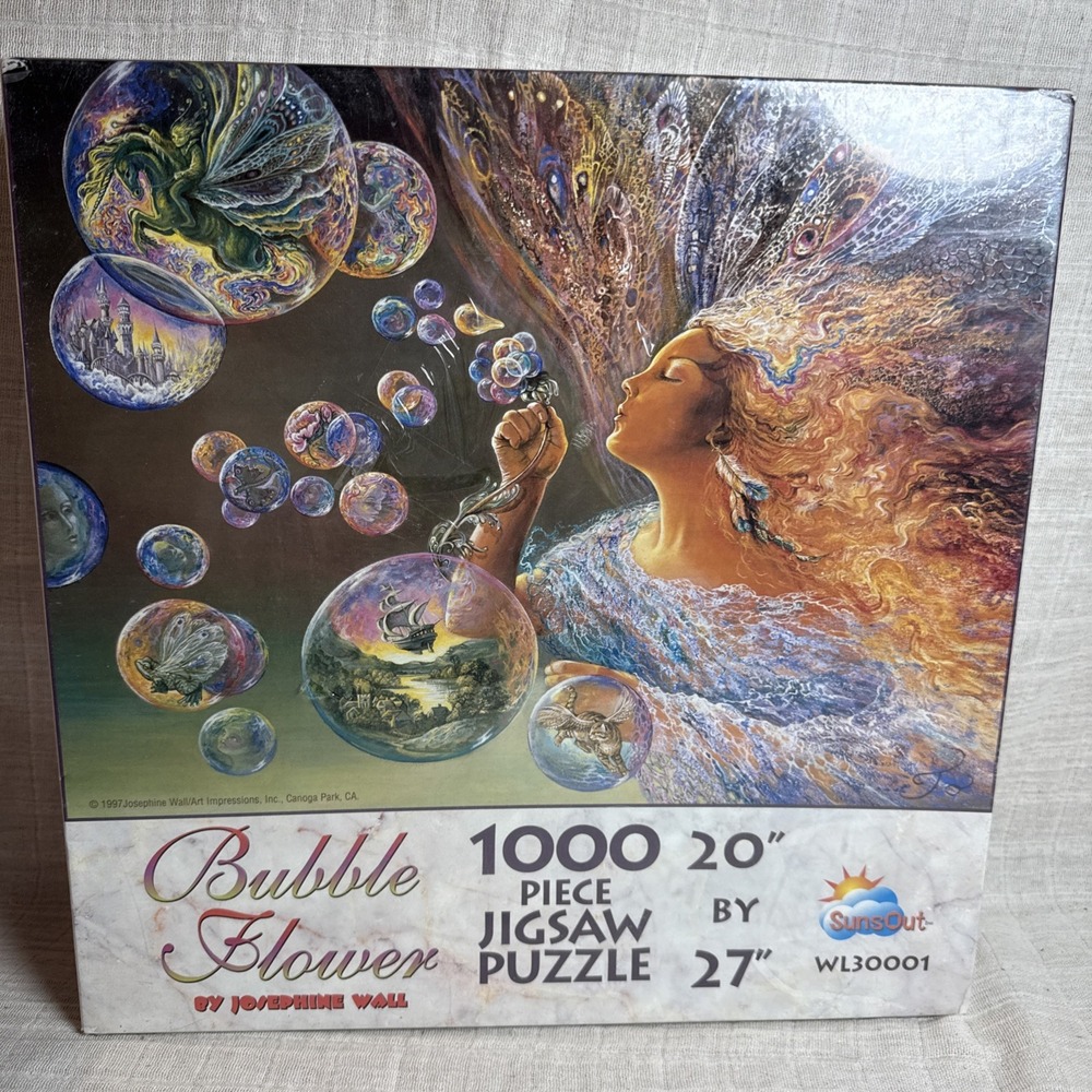 Josephine Wall Bubble Flower 1000 Piece Jigsaw Puzzle 20x27 SunsOut WL30001 NEW